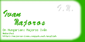 ivan majoros business card